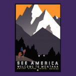 Montana Vintage Travel Poster posters