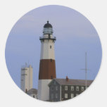 Montauk Point Light Round Stickers
