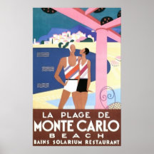 Monte Carlo Beach Posters