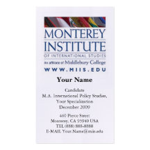 Monterey Institute of International Studies Card Business Card