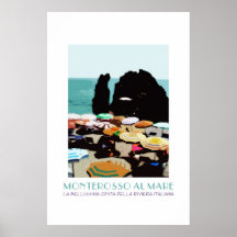 Monterosso, Cinque Terre, poster vintage de l'Ital