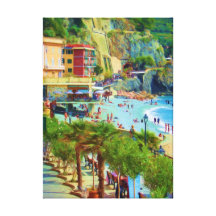 Monterosso Cinque Terre Toiles Tendues Sur Châssis