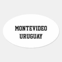 Montevideo Uruguay oval stickers