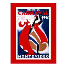 "Montevideo" Vintage Travel Poster Postcards