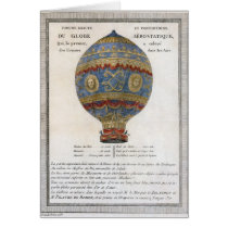 Montgolfier Brothers 1783 Hot Air Balloon Flight Greeting Cards