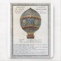 Montgolfier Brothers 1783 Hot Air Balloon Flight Mousepad