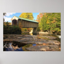 Montgomery Covered Bridge Waterville VT Poster