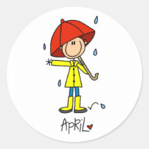Month of April Stickers