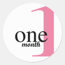 Month One Sticker