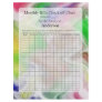 Monthly Bills Check off Chart Fuzzy Colours Design