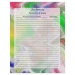 Monthly Goal Page, Fuzzy Colours Design