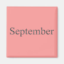 Months of the Year - September Refrigerator Magnet