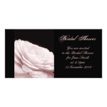 Montone Rose - Bridal Shower/Wedding Invitation Custom Photo Card