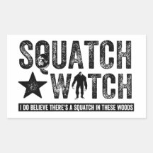Montre de Squatch - je crois Autocollant Rectangulaire