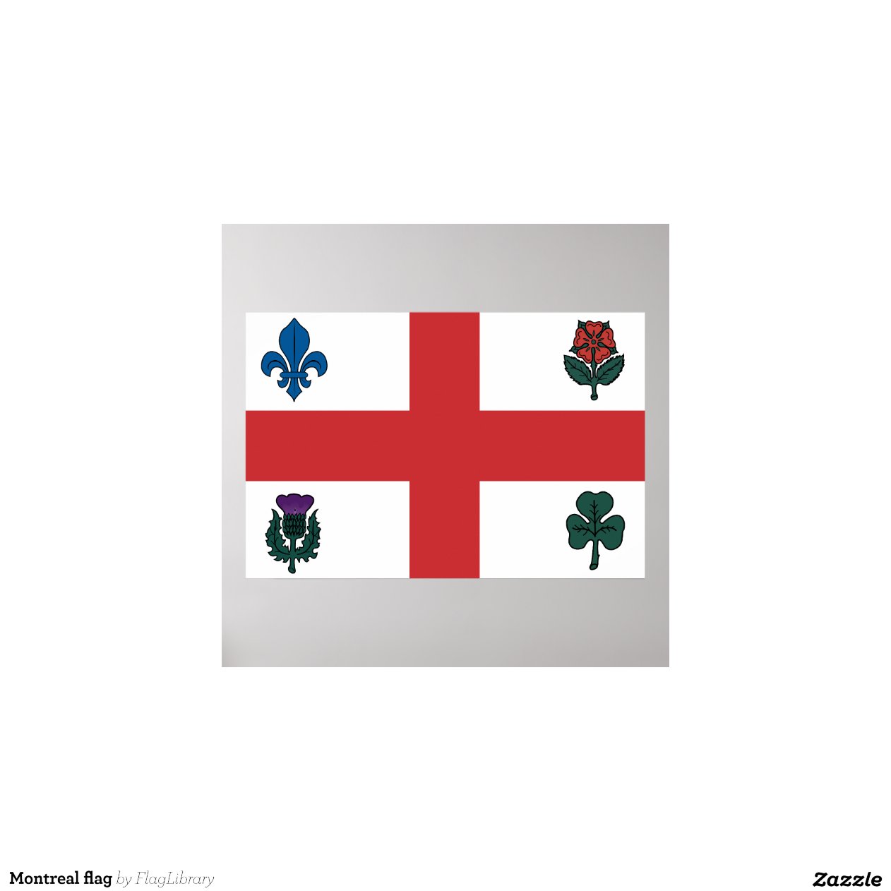 Montreal flag print Zazzle