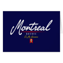 Montreal Script Greeting Card