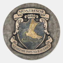 Montresor Coat of Arms Round Stickers