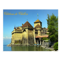 Montreux castle postcard