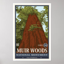 Monument national 3 en bois de Muir Affiche