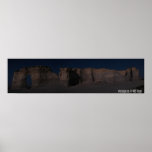 Monument Rocks By the Full Moon Light Posters