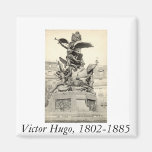 Monument to Victor Hugo Paris France Vintage Refrigerator Magnet