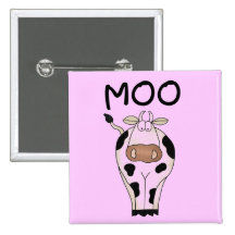 Moo Cow Tshirts and Gifts Pinback Button