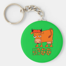 Moo - Ginger Cow Key Chain