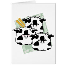 Moo Moo Dumplings Platter Greeting Card