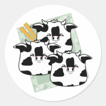 Moo Moo Dumplings Platter Round Sticker