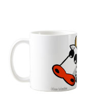 Moo the black and white cow mugs