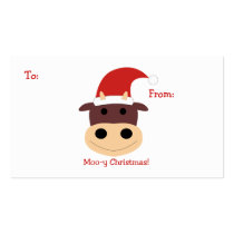 Moo-y Christmas! Holiday gifts and cards Business Card Templates