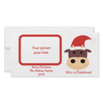 Moo-y Christmas! Holiday gifts and cards Photo Greeting Card