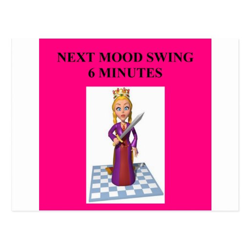 mood swing joke post card