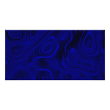 Mood Swings - Blue vs. Black Abstract Personalized Photo Card