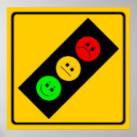 Moody Stoplight Ahead Poster