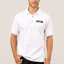 Moody Stoplight Trio Faces Polo Shirts