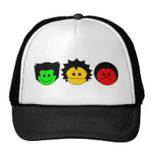 Moody Stoplight Trio Faces Trucker Hat