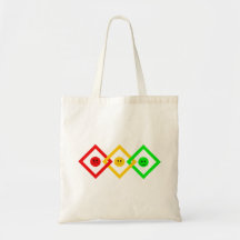 Moody Stoplight Trio Interlinked Tote Bags