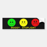 Moody Stoplight Trio Lefty Green with Caption Bumper Sticker