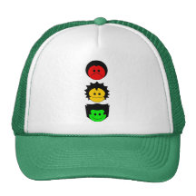 Moody Stoplight Trio Vertical Faces Trucker Hat