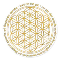 Moola Mantra / Blume Des Lebens Runde Sticker