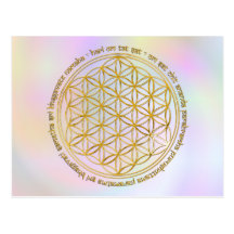 Moola mantra/fleur de la vie | pastell carte postale