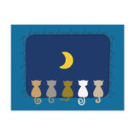 Moon And Cats postcard