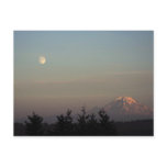Moon and Mount Ranier at  Post Card