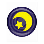 Moon and Star and Night Postcards