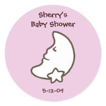 Moon and Star Sticker for Baby Shower favour