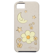 Moon and Stars Floral iPhone 5 Cover