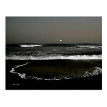 Moon and Waves Postcard