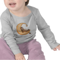 Moon Cat Nap Tee Shirts