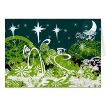 Moon Cloud Splat Greeting Cards